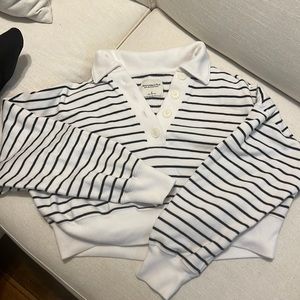 Abercrombie striped polo sweater